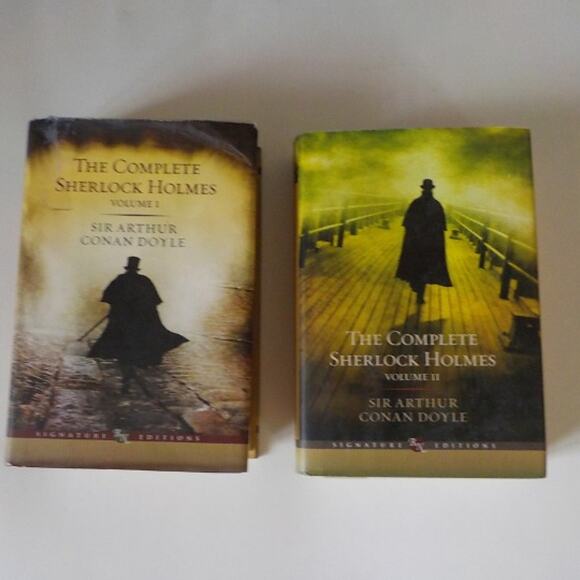 The Complete Sherlock Holmes Vol 1 & 2 Sir Arthur Conan Doyle HC DJ Barnes Noble - Picture 1 of 7